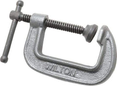 Wilton - Light-Duty 2-1/2" Max Opening, 1-3/4" Throat Depth, Ductile Iron Standard C-Clamp - 1,110 Lb Capacity, 0" Min Opening, Standard Throat Depth - Exact Tool & Supply