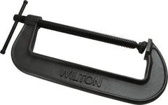 Wilton - Light-Duty 10" Max Opening, 3-5/8" Throat Depth, Ductile Iron Standard C-Clamp - 2,850 Lb Capacity, 0" Min Opening, Standard Throat Depth - Exact Tool & Supply