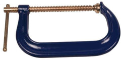 Armstrong - Regular-Duty 8" Max Opening, 2-1/4" Throat Depth, Forged Steel Standard C-Clamp - 12,500 Lb Capacity, 4" Min Opening, Standard Throat Depth - Exact Tool & Supply