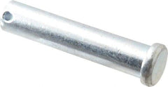 Made in USA - 5/8" Pin Diam, 3" OAL, Standard Clevis Pin - 5/32" Hole, 2-27/32" Usable Length, Zinc-Plated Steel - Exact Tool & Supply