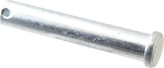 Made in USA - 5/8" Pin Diam, 3-1/2" OAL, Standard Clevis Pin - 5/32" Hole, 3-11/32" Usable Length, Zinc-Plated Steel - Exact Tool & Supply