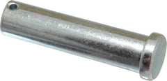 Made in USA - 3/4" Pin Diam, 3" OAL, Standard Clevis Pin - 5/32" Hole, 2-27/32" Usable Length, Zinc-Plated Steel - Exact Tool & Supply
