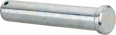 Made in USA - 3/4" Pin Diam, 4" OAL, Standard Clevis Pin - 5/32" Hole, 3-27/32" Usable Length, Zinc-Plated Steel - Exact Tool & Supply