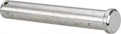 Made in USA - 3/4" Pin Diam, 5" OAL, Standard Clevis Pin - 5/32" Hole, 4-27/32" Usable Length, Uncoated Steel - Exact Tool & Supply