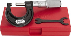 Starrett - 0 to 1" Range, 0.0001" Graduation, Mechanical Outside Micrometer - Friction Thimble, Accurate to 0.00005" - Exact Tool & Supply