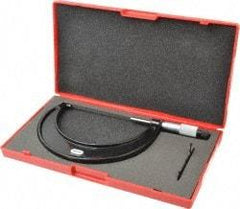 Starrett - 4 to 5" Range, 0.0001" Graduation, Mechanical Outside Micrometer - Ratchet Stop Thimble, Accurate to 0.0001" - Exact Tool & Supply