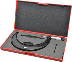 Starrett - 5 to 6" Range, 0.0001" Graduation, Mechanical Outside Micrometer - Ratchet Stop Thimble, Accurate to 0.0001" - Exact Tool & Supply