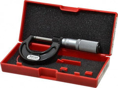 Starrett - 0 to 25mm Range, 0.01mm Graduation, Mechanical Outside Micrometer - Friction Thimble, Accurate to 0.002mm - Exact Tool & Supply