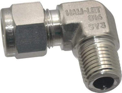 Ham-Let - 3/8" OD, Grade 316Stainless Steel Male Elbow - Comp x MNPT Ends - Exact Tool & Supply
