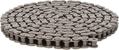 Morse - 5/8" Pitch, ANSI 50, Single Strand Roller Chain - Chain No. 50, 10 Ft. Long, 0.4" Roller Diam, 3/8" Roller Width - Exact Tool & Supply
