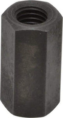 Gibraltar - M12x1.75 Thread, 36mm OAL Steel Standard Coupling Nut - Black Phosphate Coated, 18mm Width Across Flats, 20.8mm Width Across Points - Exact Tool & Supply