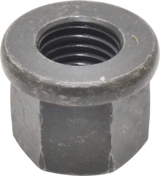Gibraltar - M16, 31mm Flange Diam, 24mm High, 24mm Across Flats, Flange Nut - Grade 10 Steel, Black Phosphate Finish, 5" Flange Height, DIN 6331 - Exact Tool & Supply