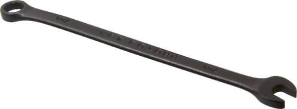 Proto - 7mm 12 Point Offset Combination Wrench - 15° Offset Angle, 5-5/32" OAL, Steel, Black Finish - Exact Tool & Supply