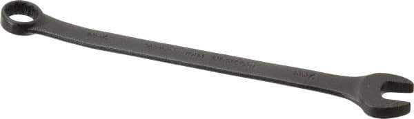 Proto - 9mm 12 Point Offset Combination Wrench - 15° Offset Angle, 5-21/32" OAL, Steel, Black Finish - Exact Tool & Supply