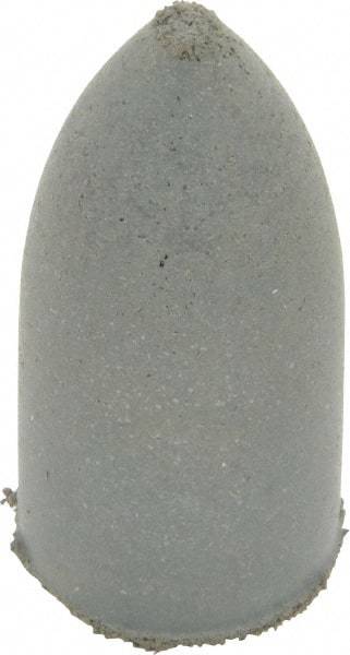 Cratex - 7/8" Max Diam x 1-3/4" Long, Cone, Rubberized Point - Coarse Grade, Silicon Carbide, 1/4" Arbor Hole, Unmounted - Exact Tool & Supply
