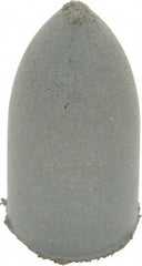 Cratex - 7/8" Max Diam x 1-3/4" Long, Cone, Rubberized Point - Coarse Grade, Silicon Carbide, 1/4" Arbor Hole, Unmounted - Exact Tool & Supply