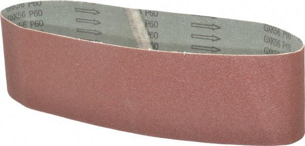 Tru-Maxx - 4" Wide x 36" OAL, 60 Grit, Aluminum Oxide Abrasive Belt - Aluminum Oxide, Medium, Coated - Exact Tool & Supply