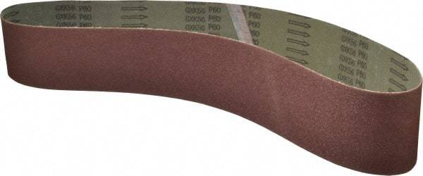 Tru-Maxx - 4" Wide x 54" OAL, 60 Grit, Aluminum Oxide Abrasive Belt - Aluminum Oxide, Medium, Coated - Exact Tool & Supply
