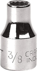 Craftsman Industrial - 11/16", 1/2" Drive, Standard Hand Socket - 12 Points - Exact Tool & Supply