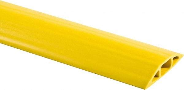 Hubbell Wiring Device-Kellems - 1 Channel, 10 Ft Long, 7.9mm Max Compatible Cable Diam, Yellow PVC On Floor Cable Cover - 2-3/4" Overall Width x 13.5mm Overall Height, 15.2mm Channel Width x 7.9mm Channel Height - Exact Tool & Supply