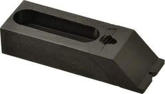 Jergens - 2-1/2" OAL x 1" Overall Width, Standard Grip Nose, Steel Manual Edge Clamp - Black Oxide Coating, 5/8" High, 5/16" Socket Cap Screw Slot, 1-3/4" Travel - Exact Tool & Supply