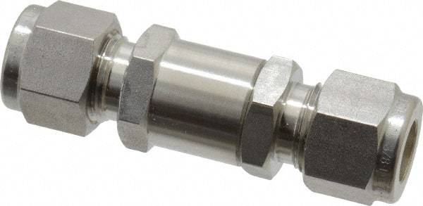 Ham-Let - 3/8" Stainless Steel Check Valve - Inline, Comp x Comp, 3,000 WOG - Exact Tool & Supply