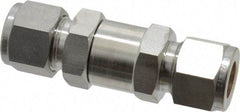 Ham-Let - 1/2" Stainless Steel Check Valve - Inline, Comp x Comp, 3,000 WOG - Exact Tool & Supply