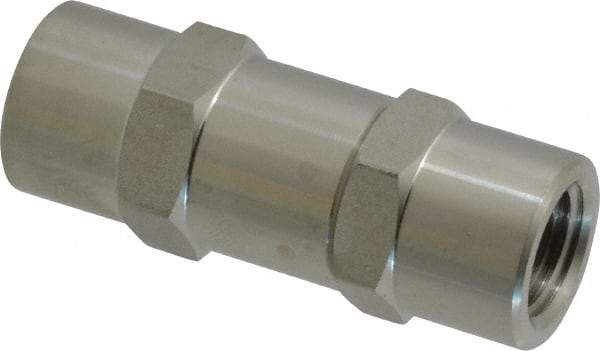 Ham-Let - 1/4" Stainless Steel Check Valve - Inline, FNPT x FNPT, 3,000 WOG - Exact Tool & Supply