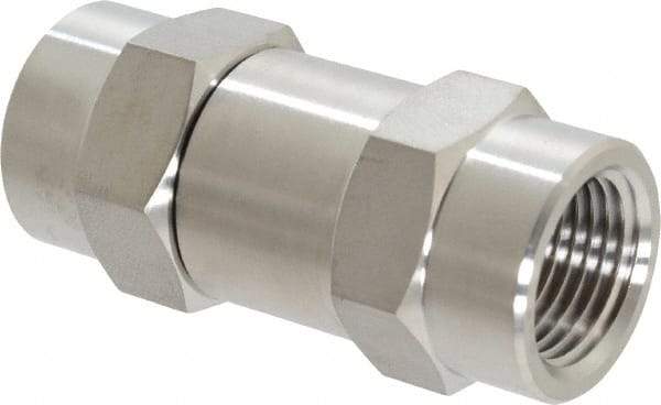 Ham-Let - 3/8" Stainless Steel Check Valve - Inline, FNPT x FNPT, 3,000 WOG - Exact Tool & Supply