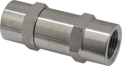 Ham-Let - 1/2" Stainless Steel Check Valve - Inline, FNPT x FNPT, 3,000 WOG - Exact Tool & Supply