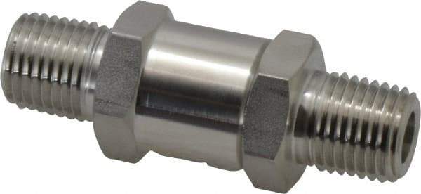 Ham-Let - 1/4" Stainless Steel Check Valve - Inline, MNPT x MNPT, 3,000 WOG - Exact Tool & Supply