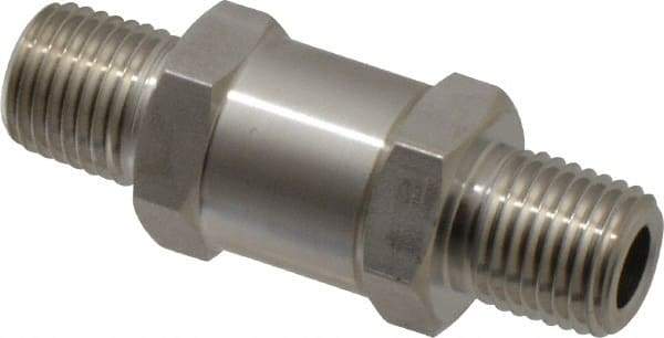 Ham-Let - 1/4" Stainless Steel Check Valve - Inline, MNPT x MNPT, 3,000 WOG - Exact Tool & Supply