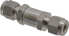 Ham-Let - 1/4" Stainless Steel Check Valve - Inline, Comp x Comp, 3,000 WOG - Exact Tool & Supply