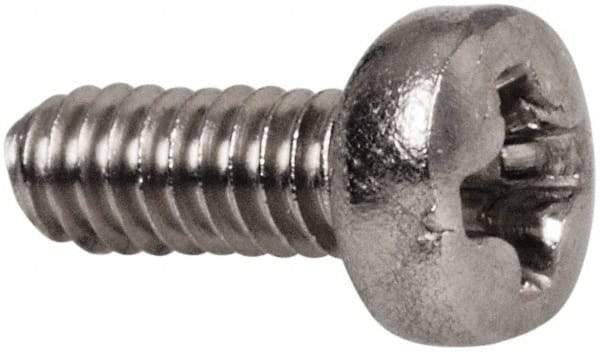 Value Collection - M2x0.40 Metric Coarse, 5mm Length Under Head Phillips Drive Machine Screw - Pan Head, Grade 18-8 & A2 Stainless Steel, Uncoated, Without Washer - Exact Tool & Supply