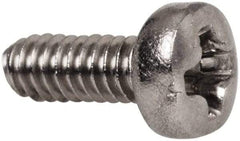 Value Collection - M2x0.40 Metric Coarse, 5mm Length Under Head Phillips Drive Machine Screw - Pan Head, Grade 18-8 & A2 Stainless Steel, Uncoated, Without Washer - Exact Tool & Supply