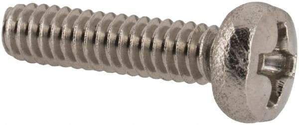 Value Collection - M2x0.40 Metric Coarse, 8mm Length Under Head Phillips Drive Machine Screw - Pan Head, Grade 18-8 & A2 Stainless Steel, Uncoated, Without Washer - Exact Tool & Supply