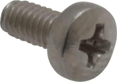 Value Collection - M2.5x0.45 Metric Coarse, 5mm Length Under Head Phillips Drive Machine Screw - Pan Head, Grade 18-8 & A2 Stainless Steel, Uncoated, Without Washer - Exact Tool & Supply