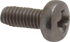 Value Collection - M2.5x0.45 Metric Coarse, 6mm Length Under Head Phillips Drive Machine Screw - Pan Head, Grade 18-8 & A2 Stainless Steel, Uncoated, Without Washer - Exact Tool & Supply
