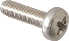 Value Collection - M2.5x0.45 Metric Coarse, 8mm Length Under Head Phillips Drive Machine Screw - Pan Head, Grade 18-8 & A2 Stainless Steel, Uncoated, Without Washer - Exact Tool & Supply