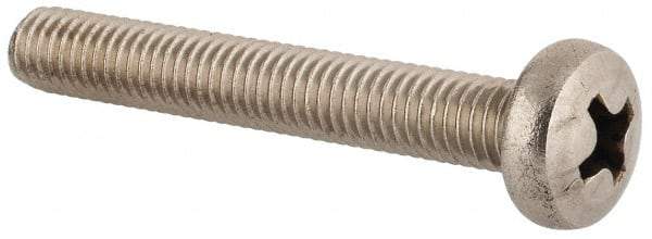 Value Collection - M5x0.80 Metric Coarse, 35mm Length Under Head Phillips Drive Machine Screw - Pan Head, Grade 18-8 & A2 Stainless Steel, Uncoated, Without Washer - Exact Tool & Supply