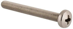 Value Collection - M5x0.80 Metric Coarse, 45mm Length Under Head Phillips Drive Machine Screw - Pan Head, Grade 18-8 & A2 Stainless Steel, Uncoated, Without Washer - Exact Tool & Supply
