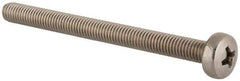 Value Collection - M5x0.80 Metric Coarse, 60mm Length Under Head Phillips Drive Machine Screw - Pan Head, Grade 18-8 & A2 Stainless Steel, Uncoated, Without Washer - Exact Tool & Supply