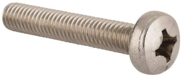 Value Collection - M6x1.00 Metric Coarse, 35mm Length Under Head Phillips Drive Machine Screw - Pan Head, Grade 18-8 & A2 Stainless Steel, Uncoated, Without Washer - Exact Tool & Supply