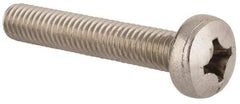 Value Collection - M6x1.00 Metric Coarse, 35mm Length Under Head Phillips Drive Machine Screw - Pan Head, Grade 18-8 & A2 Stainless Steel, Uncoated, Without Washer - Exact Tool & Supply