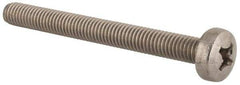Value Collection - M6x1.00 Metric Coarse, 60mm Length Under Head Phillips Drive Machine Screw - Pan Head, Grade 18-8 & A2 Stainless Steel, Uncoated, Without Washer - Exact Tool & Supply