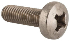 Value Collection - M8x1.25 Metric Coarse, 25mm Length Under Head Phillips Drive Machine Screw - Pan Head, Grade 18-8 & A2 Stainless Steel, Uncoated, Without Washer - Exact Tool & Supply