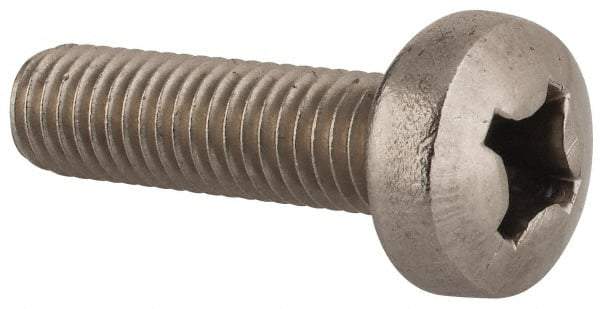 Value Collection - M8x1.25 Metric Coarse, 30mm Length Under Head Phillips Drive Machine Screw - Pan Head, Grade 18-8 & A2 Stainless Steel, Uncoated, Without Washer - Exact Tool & Supply