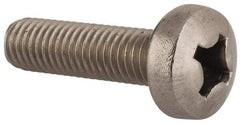 Value Collection - M8x1.25 Metric Coarse, 30mm Length Under Head Phillips Drive Machine Screw - Pan Head, Grade 18-8 & A2 Stainless Steel, Uncoated, Without Washer - Exact Tool & Supply