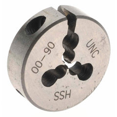 Gyros Precision Tools - #00-90 UNS High Speed Steel Round Adjustable Die - Exact Tool & Supply