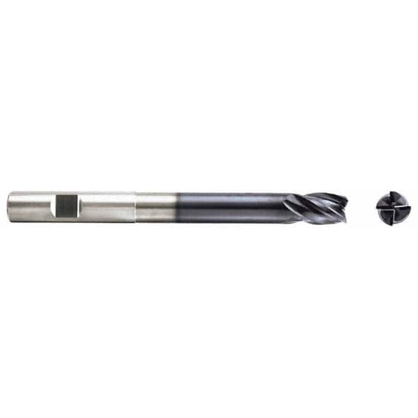 Niagara Cutter - 7/16" Diam 4 Flute Solid Carbide 0.02" Corner Radius End Mill - Exact Tool & Supply